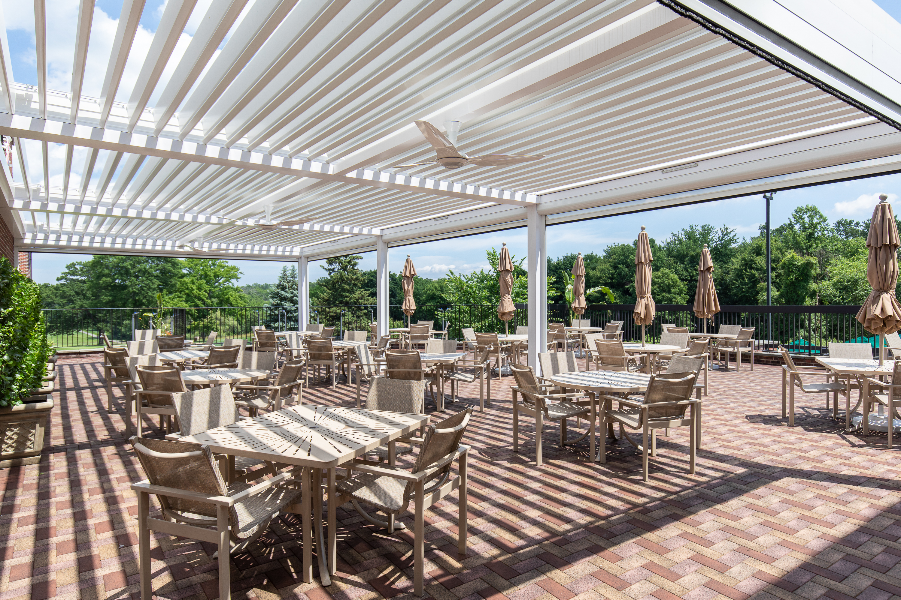 NY - pound ridge pergola - white r-blade 10